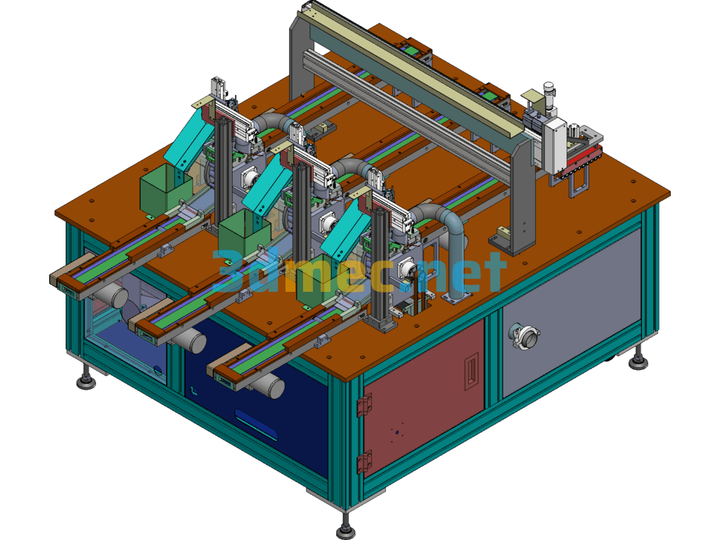 18650 Battery Cell Automatic Peeling Machine Cylindrical Battery Equipment - 3D Model SolidWorks Free Download