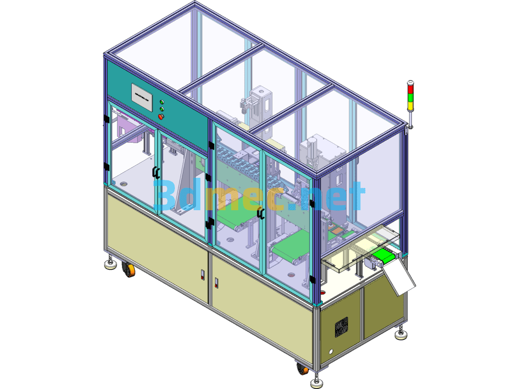 Lithium Battery Size Testing Machine - Module Upper And Lower Thickness Measurement - 3D Model SolidWorks Free Download