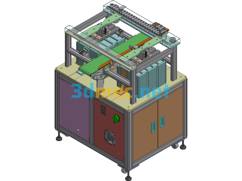 Lithium Battery Automatic Loading And Unloading Machine YX-06 - 3D Model SolidWorks Free Download