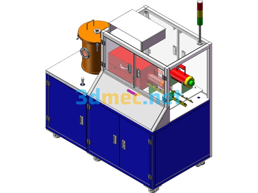 Automatic Vacuum Coating Machine - 3D Model SolidWorks Free Download