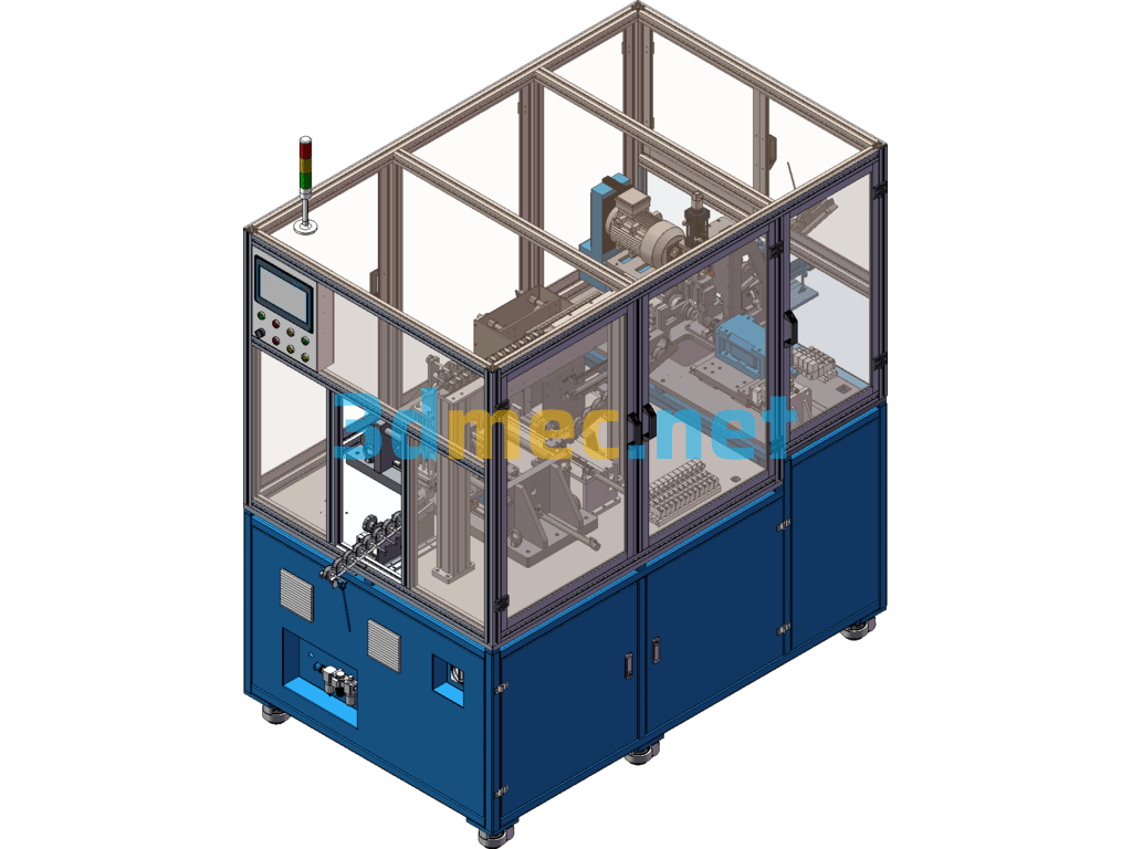 Squirrel Cage Rotor Chamfering Through Shaft Integrated Machine Micromotor Rotor Assembly - 3D Model SolidWorks Free Download