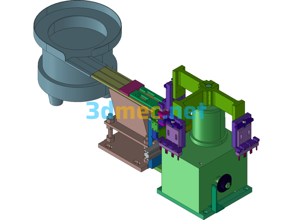 Vibrating Plate Plus Lifting And Swing Divider Loading Module - 3D Model Exported Free Download