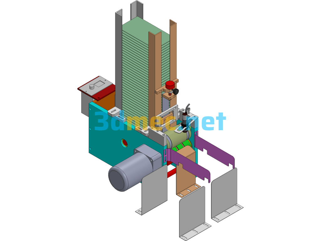 Flat Mask Sheet Feeding Machine 3D+Engineering Drawing+Bom - 3D Model SolidWorks Free Download