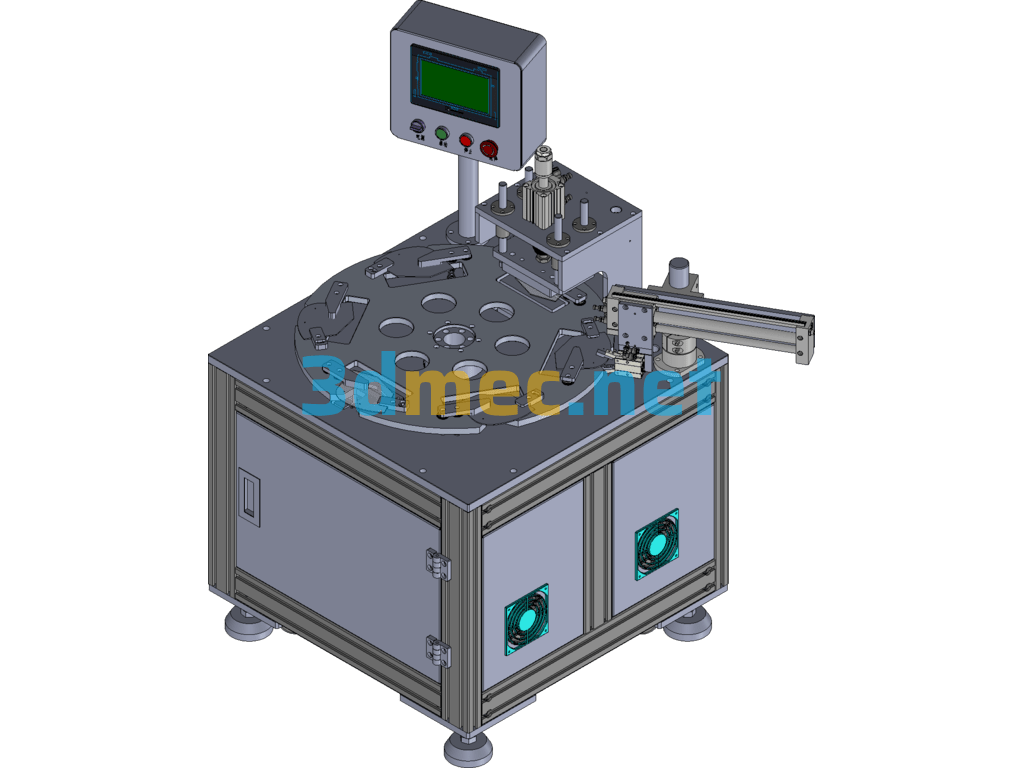 KN95 Rotary Edge Banding Machine - 3D Model SolidWorks Free Download