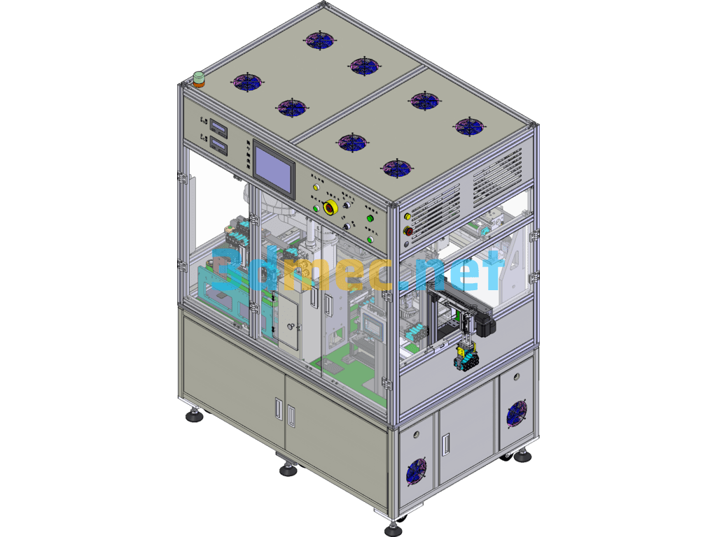 Double-Station Lithium Battery Automatic Butt Welding Machine - 3D Model SolidWorks Free Download