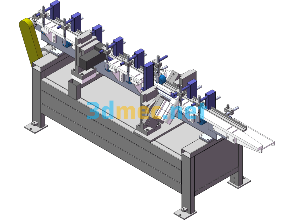 T Sub-Line Chamfering Machine For Woodworking Industry - 3D Model SolidWorks Free Download