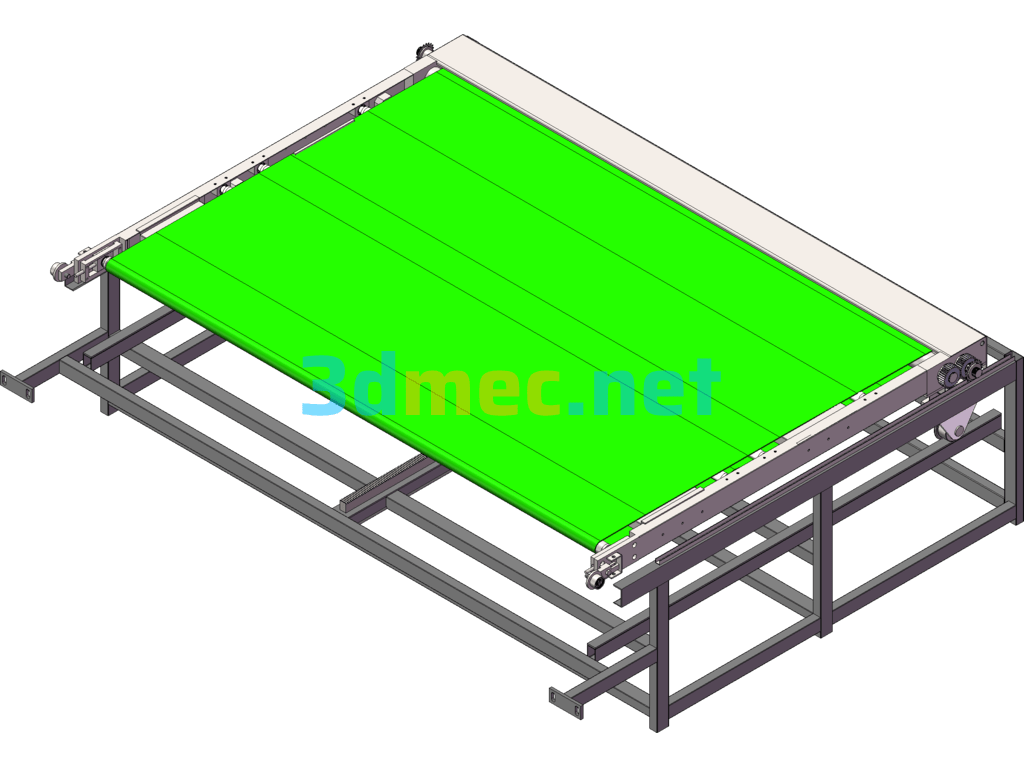 Heat Press Machine Plate Feeding Car - 3D Model SolidWorks Free Download