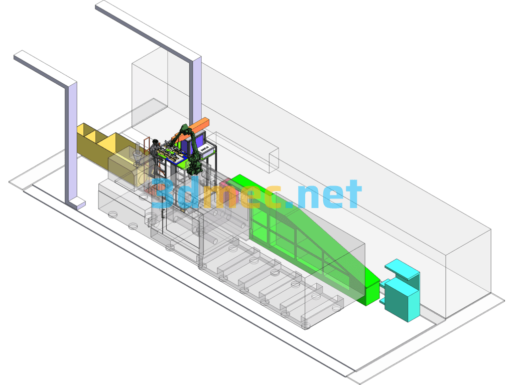 Car Interior - Automatic Injection Molding Cutter For Rear License Plate Trim - 3D Model SolidWorks Free Download