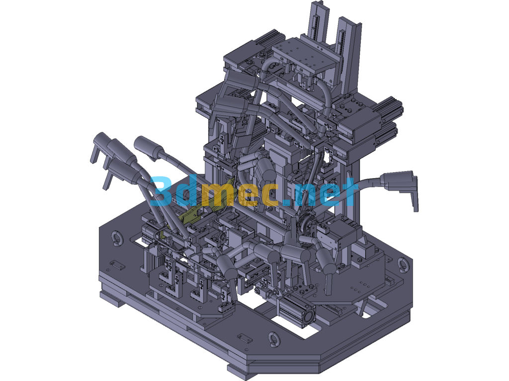 Automotive Industry-Car Seat Frame Welding Fixture - 3D Model Exported Free Download