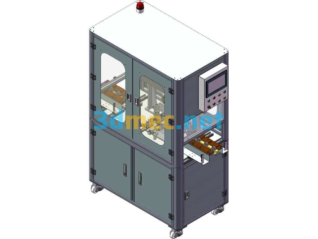 Permanent Magnet Rotor Circlip Automatic Assembly Machine - 3D Model SolidWorks Free Download