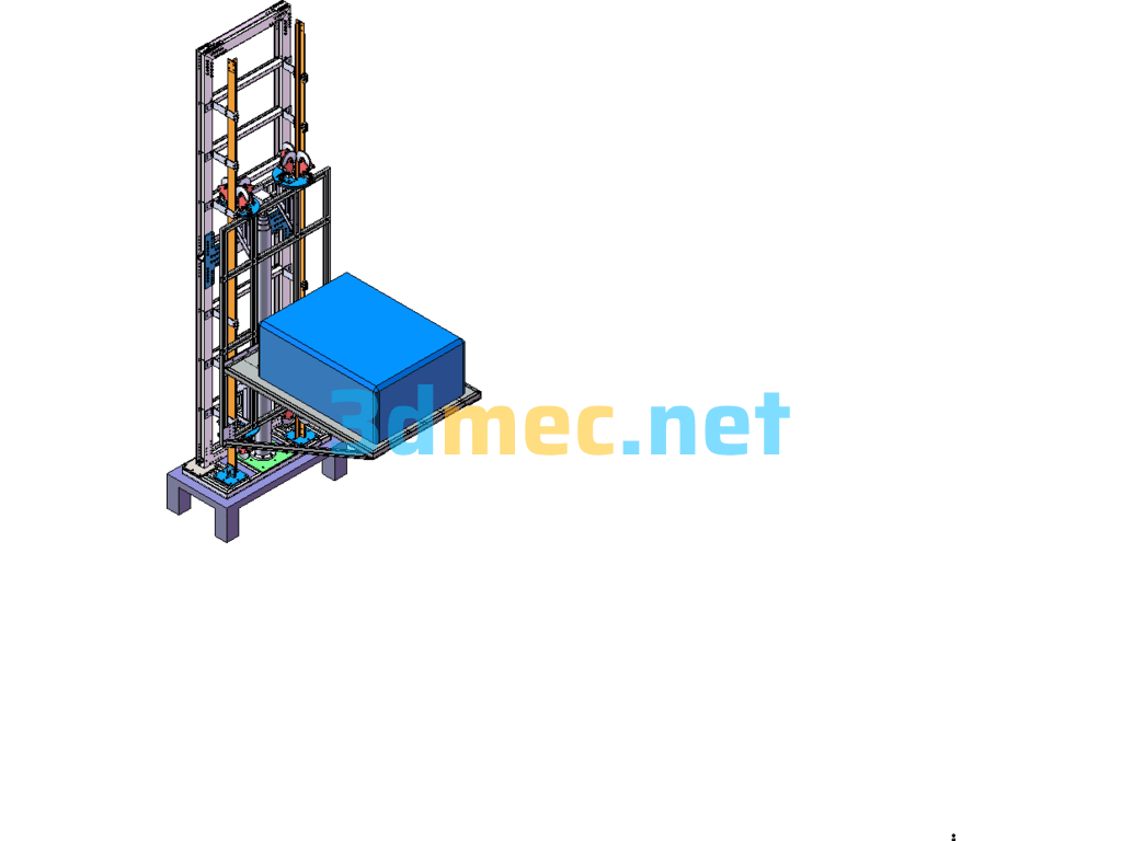 Hydraulic Cylinder Lifting Mechanism - 3D Model SolidWorks Free Download