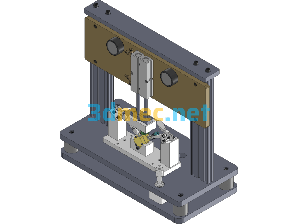 Hexagonal Water Pressure Valve Test Fixture - 3D Model SolidWorks Free Download