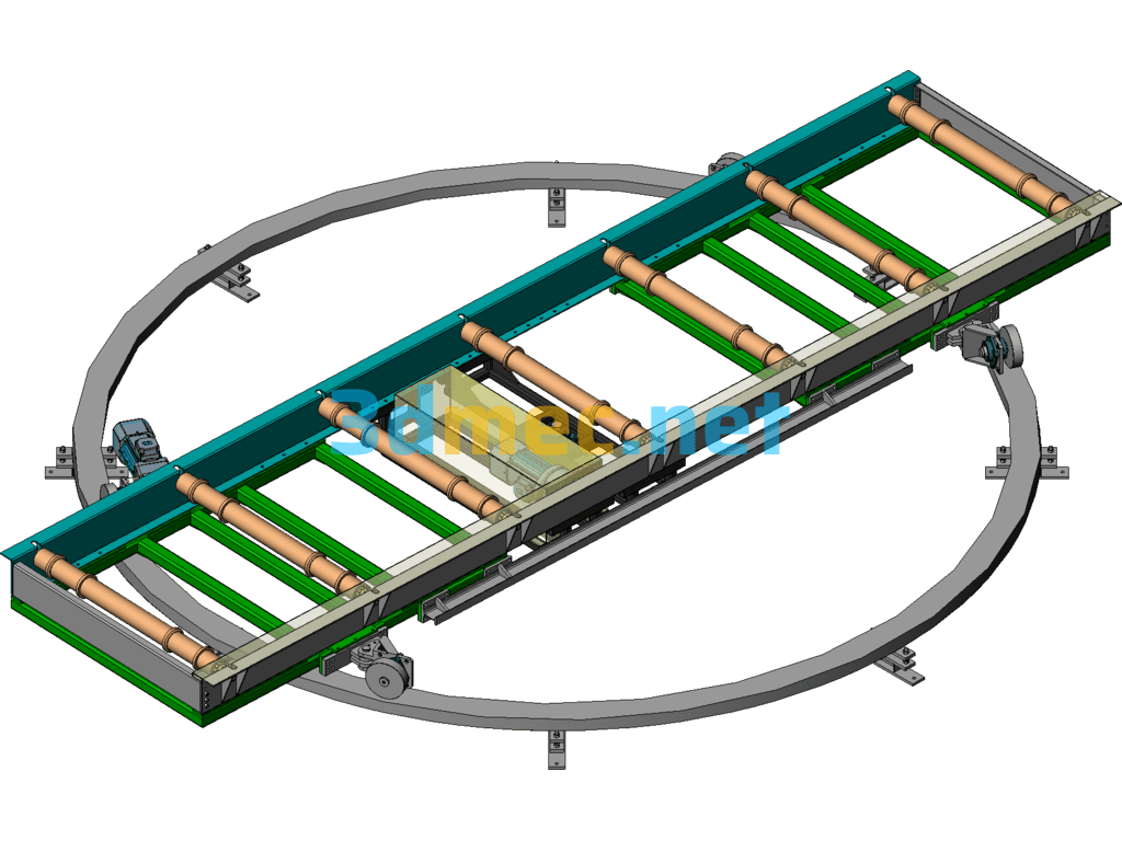 180° Rotating Transplanting Equipment - 3D Model SolidWorks Free Download