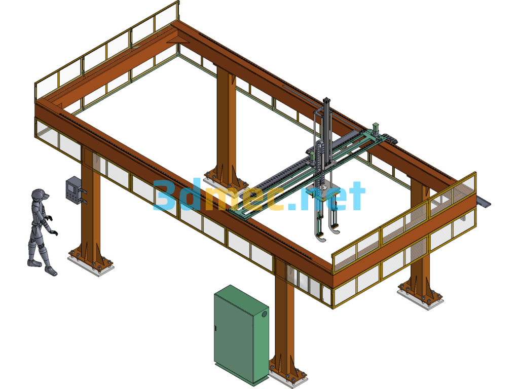 Heavy Duty Transplanting Truss - 3D Model SolidWorks Free Download