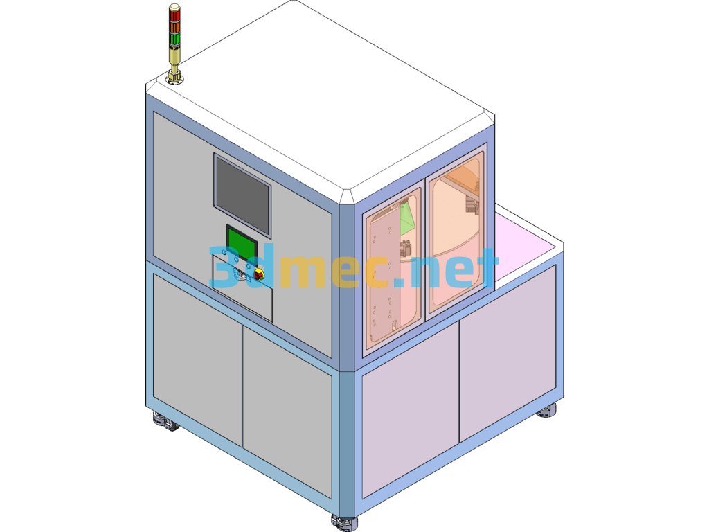 Four-Station Fully Automatic Laser Machine - 3D Model SolidWorks Free Download