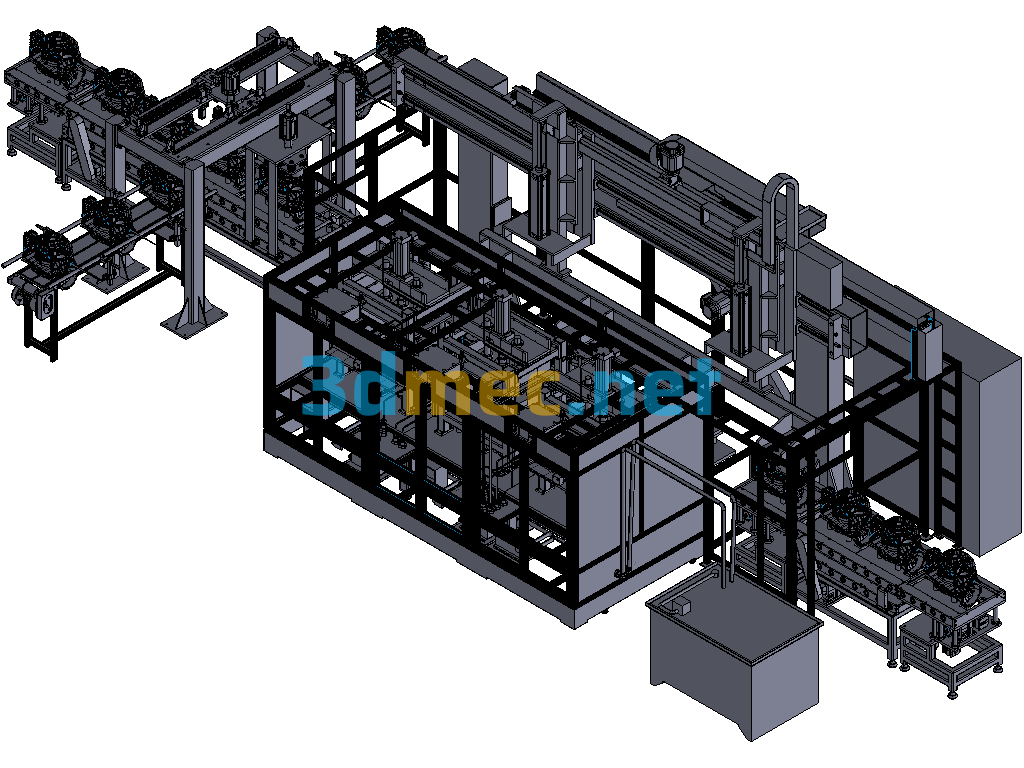 Audi Engine Cylinder Block Automatic Production Line - 3D Model Exported Free Download