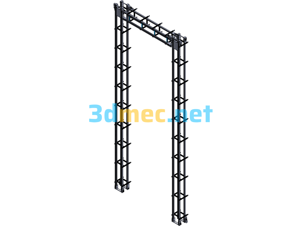 Double-Layer Double-Speed Chain Production Line - 3D Model Exported Free Download