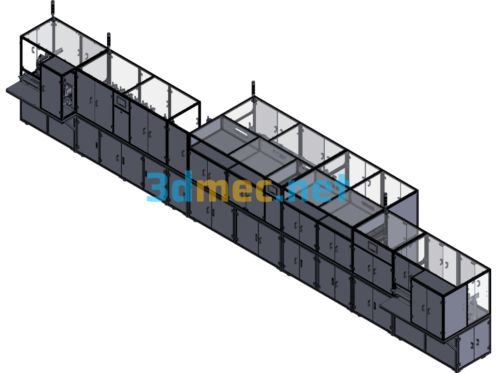 Transformer Production Line Shaping Test Sorting Line - 3D Model Exported Free Download