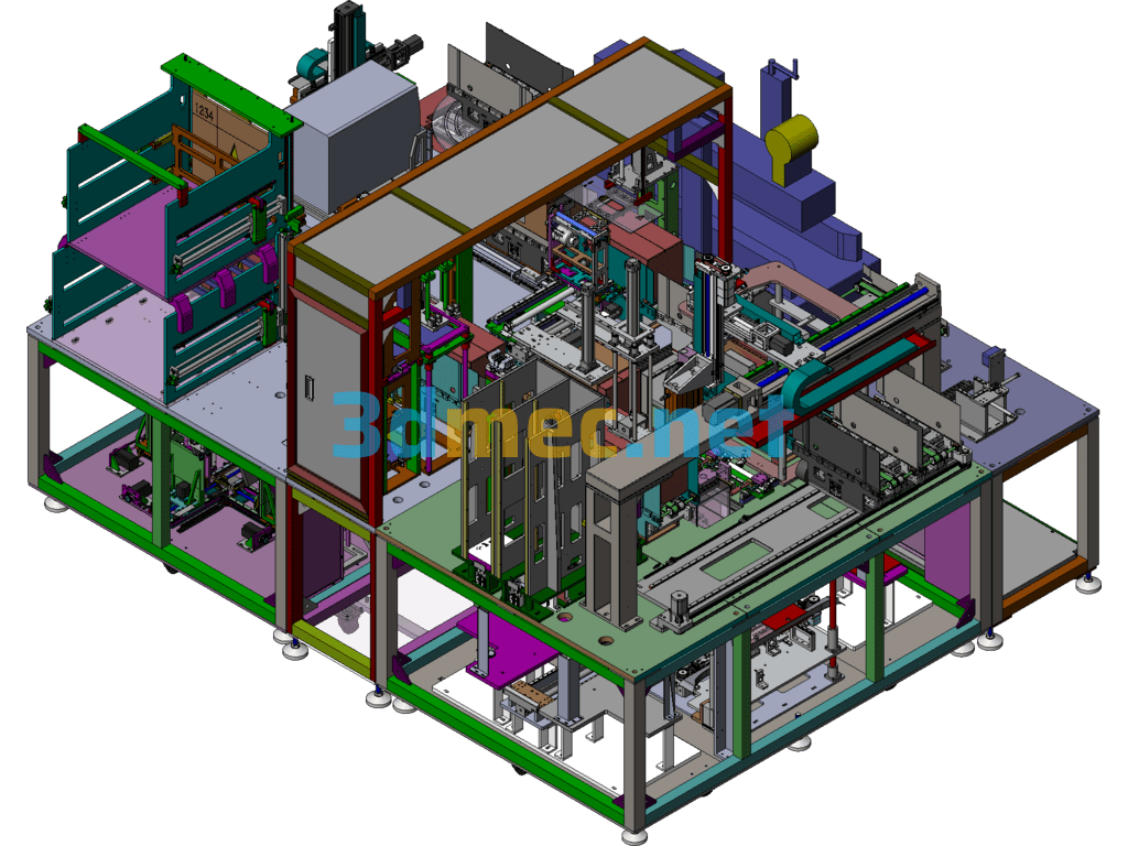 Automatic Cartoning Machine Carton Equipment - 3D Model SolidWorks Free Download