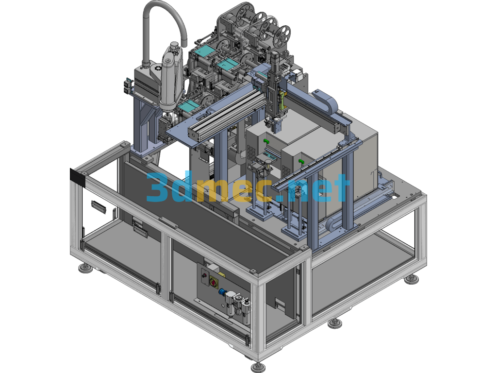 Labeling Machine Automatic Labeling Machine - 3D Model SolidWorks Free Download