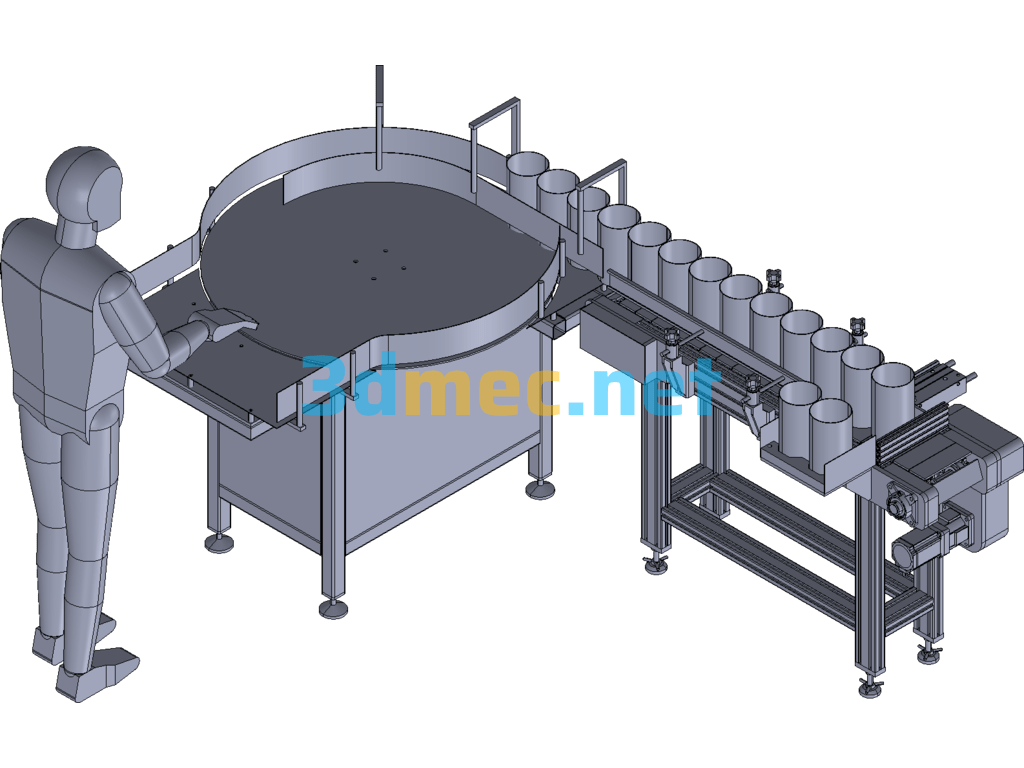 Automatic Canning And Capping Machine - 3D Model Exported Free Download