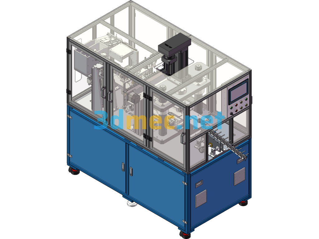 Micro Motor Permanent Magnet Rotor Shaft Feeding Machine - 3D Model SolidWorks Free Download