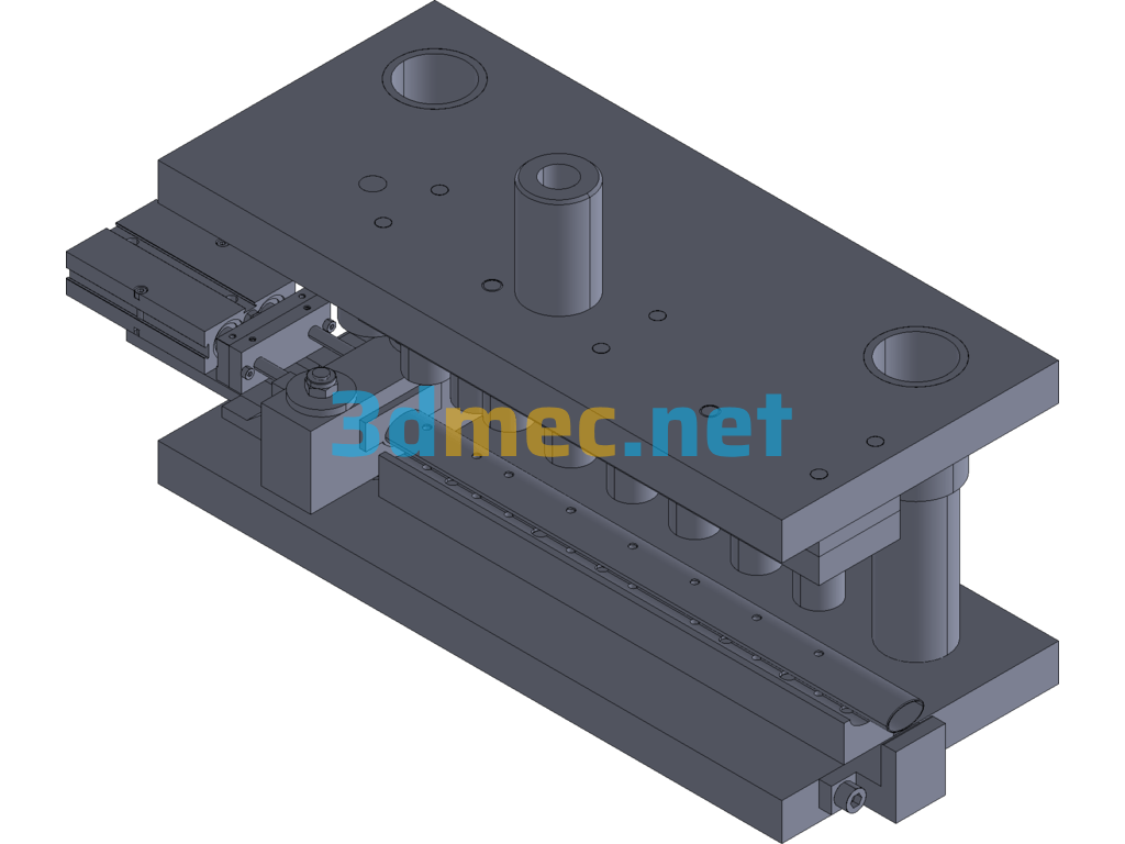 Pipe Cylinder Ejection Punching Die - 3D Model Exported Free Download