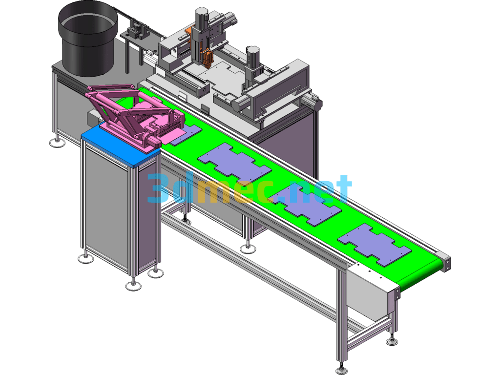 Automatic Loading And Unloading Inserting Machine - 3D Model SolidWorks Free Download