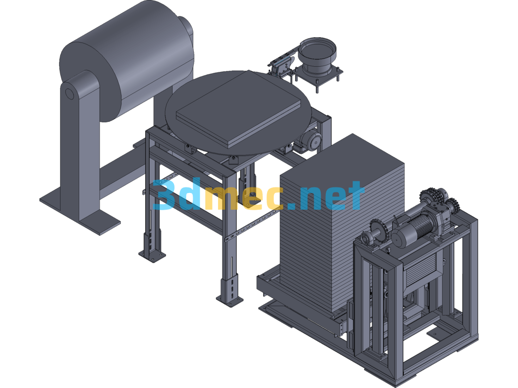 Glass Paper Assembly Machine - 3D Model Exported Free Download