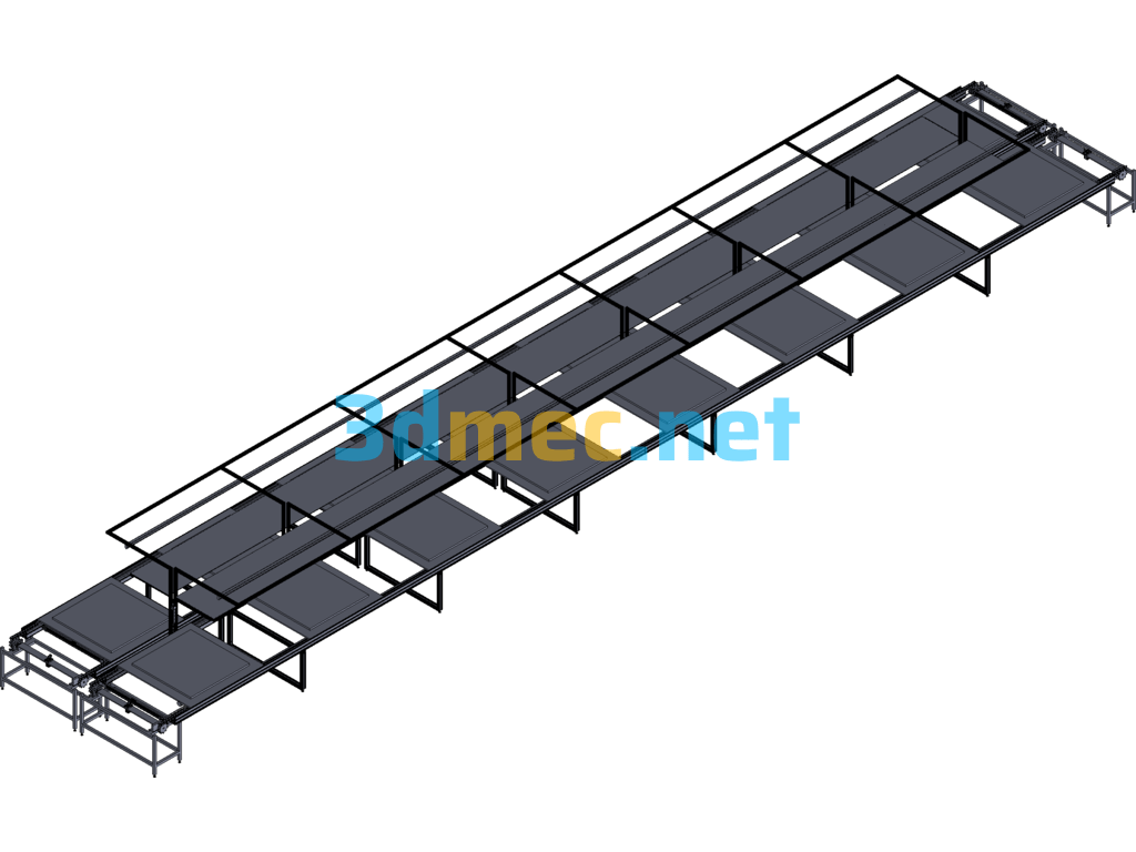 Double-Speed Chain Production Line - 3D Model Exported Free Download