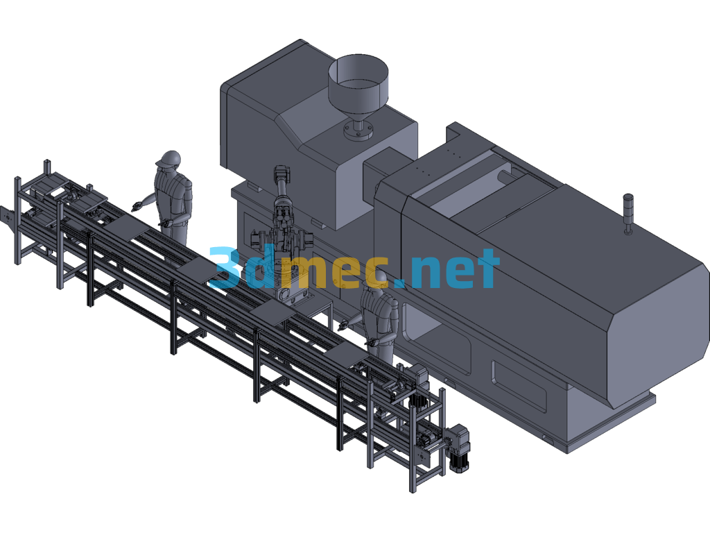 Automatic Feeding And Screwing Production Line For Die Casting Molds - 3D Model Exported Free Download