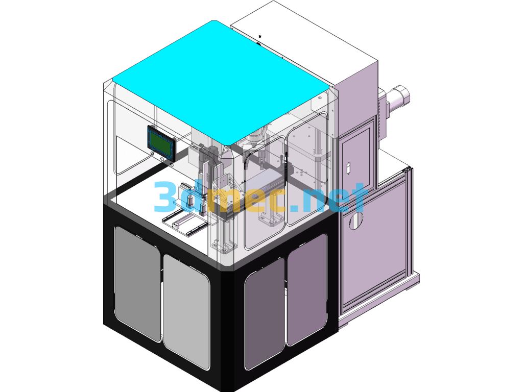 Injection Molding Machine Automatic Loading And Unloading - 3D Model SolidWorks Free Download