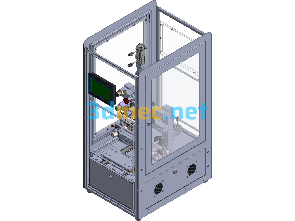 Slit-Type Glue Coating Machine Has Been Mass-Produced - 3D Model SolidWorks Free Download