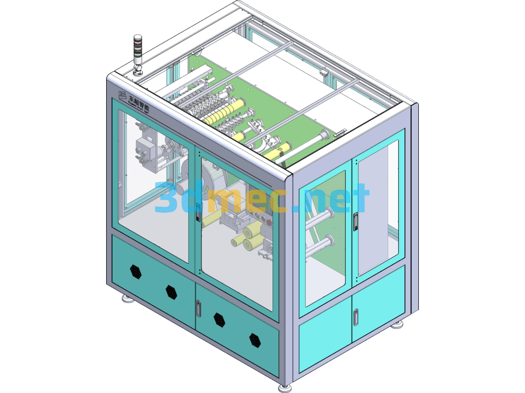 ACF Anisotropic Conductive Film Slitting Machine 3D+Engineering Drawing+BOM - 3D Model SolidWorks Free Download