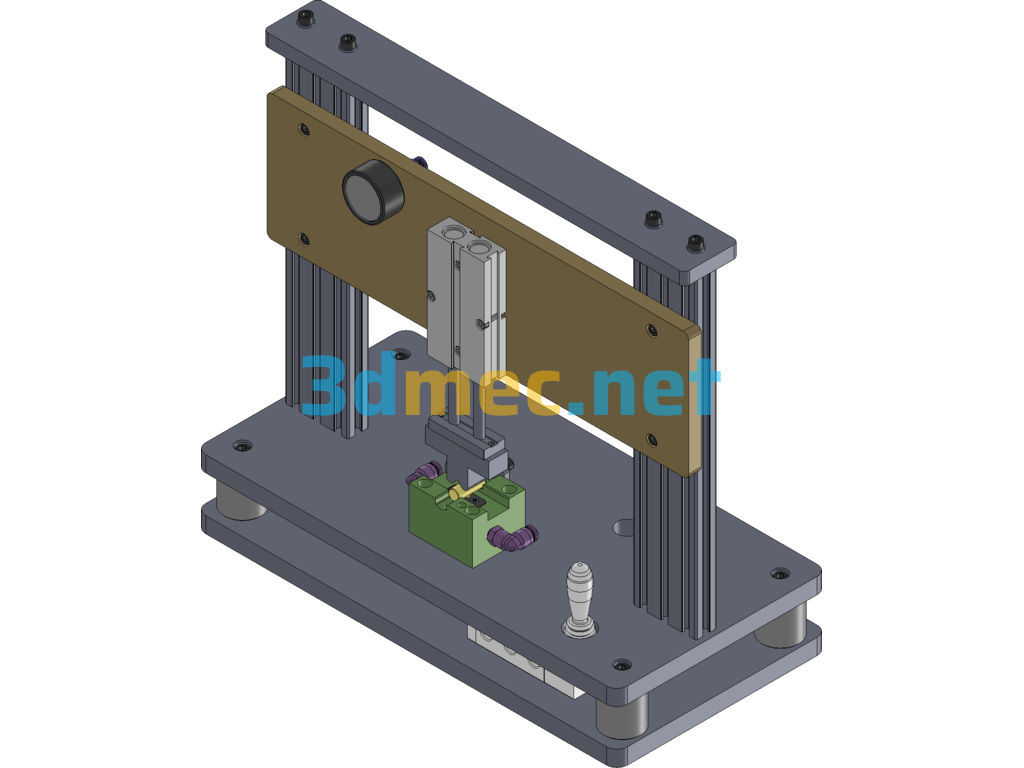 Normally Open And Normally Closed Valve Air Tightness Test Fixture - 3D Model SolidWorks Free Download