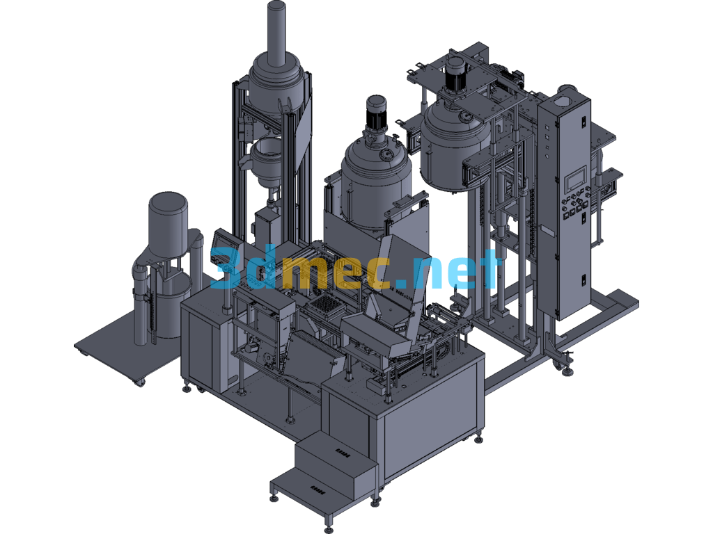 Glue Filling And Tube Loading Machine - 3D Model Exported Free Download