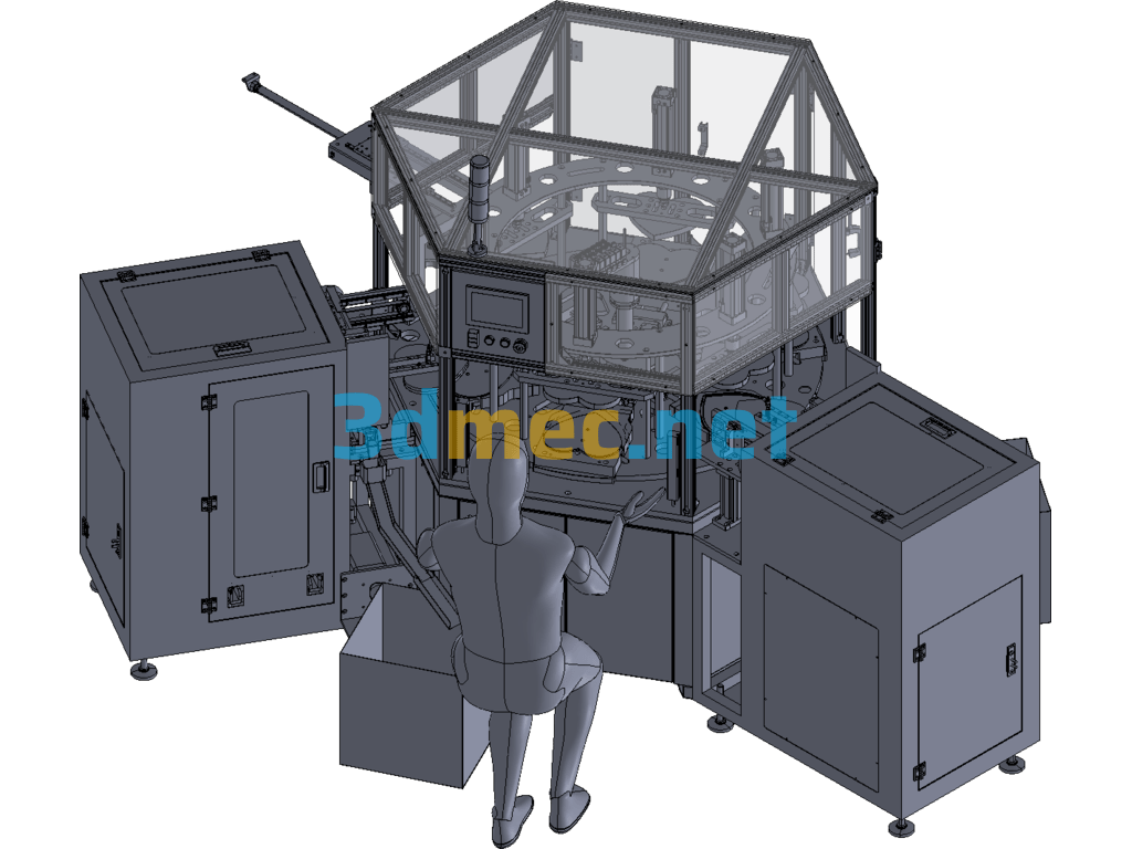 Fully Automatic Heart-Shaped Paper Box Forming Machine - 3D Model Exported Free Download