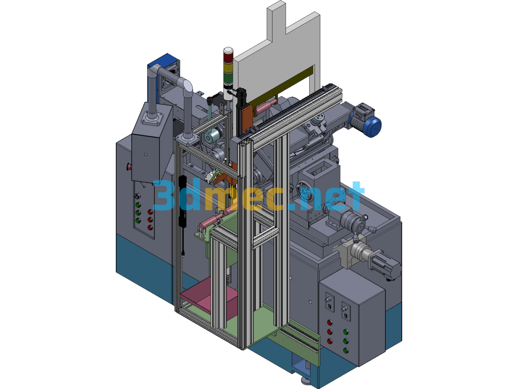 Centerless Grinding With Automatic Loading And Unloading - 3D Model SolidWorks Free Download