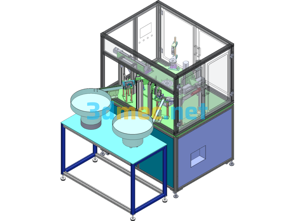 PCB Board 6-Station Assembly Welding Equipment - 3D Model SolidWorks Free Download