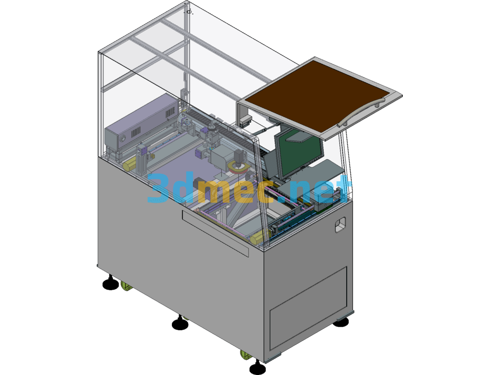 Online PCB CO2 Laser Marking Machine - 3D Model UG(NX) Free Download