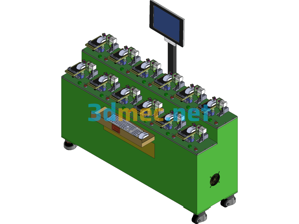 Automatic Control Force Mouse Wheel Test Aging Equipment Second Generation - 3D Model SolidWorks Free Download