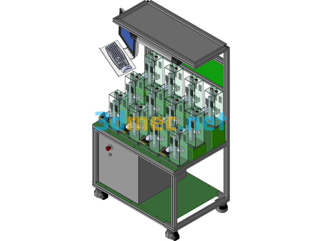 Automatically Control The Force Of The Mouse Wheel To Test The Aging Equipment - 3D Model SolidWorks Free Download