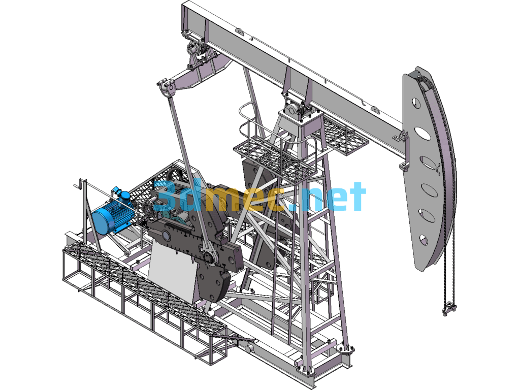 Beam Pumping Unit - 3D Model SolidWorks Free Download