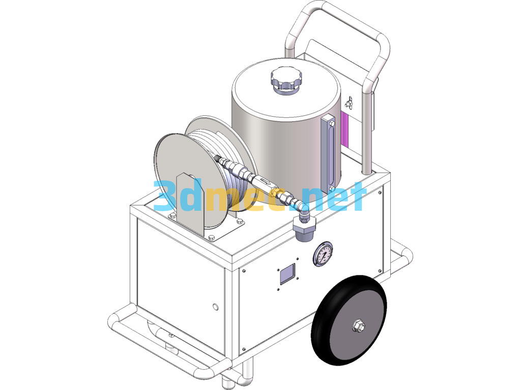 Portable Chemical Filling Device - 3D Model SolidWorks Free Download