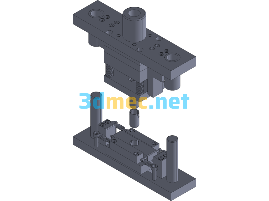 Electronic Tube Cover Bulging Die - 3D Model Exported Free Download