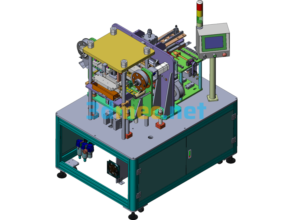 Automatic Cutting And Pasting Insulation Film Equipment - 3D Model SolidWorks Free Download