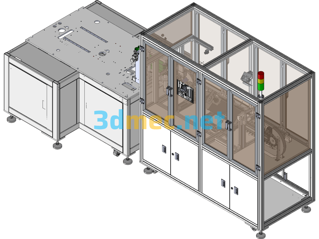 N95 Mask Automatic Off-Line Detection Machine - 3D Model SolidWorks Free Download