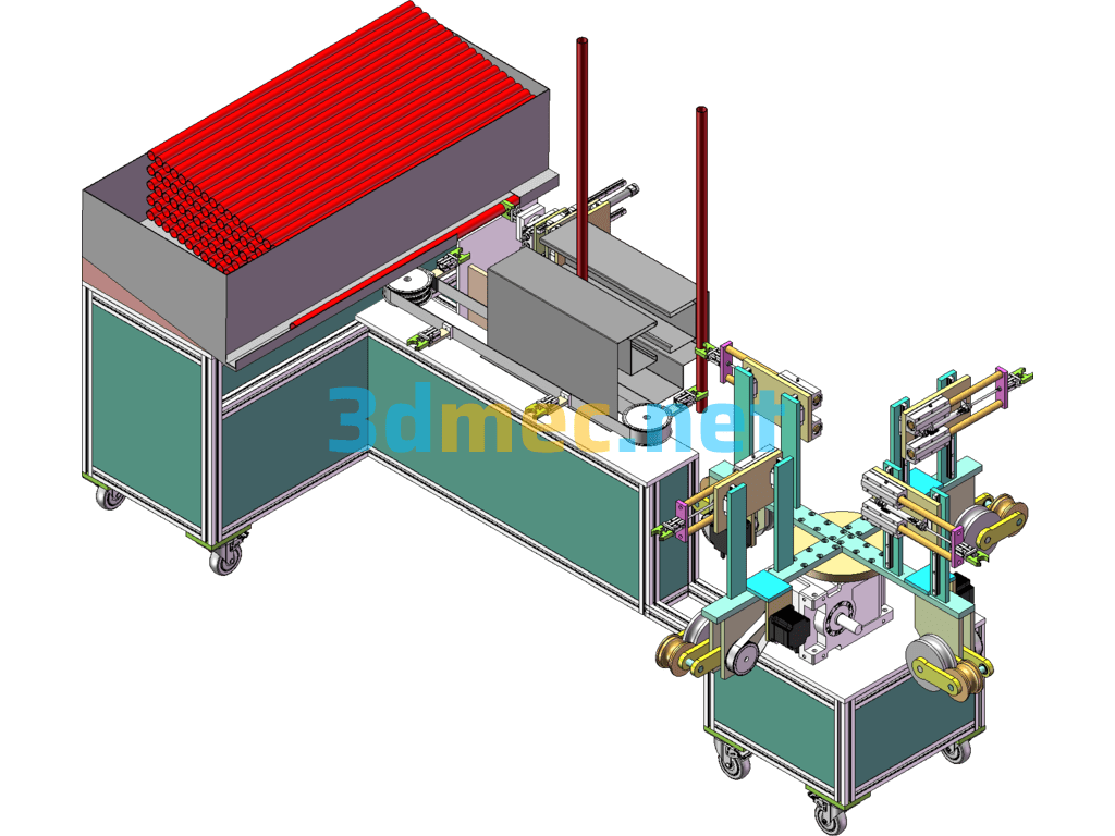 Automatic Pipe Bending Machine - 3D Model SolidWorks Free Download