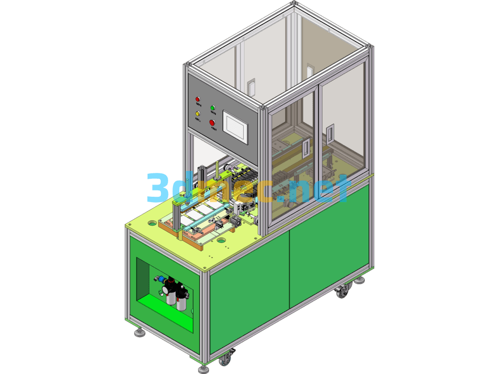 Polymer Battery Cutting, Folding And Ironing Machine - 3D Model SolidWorks Free Download