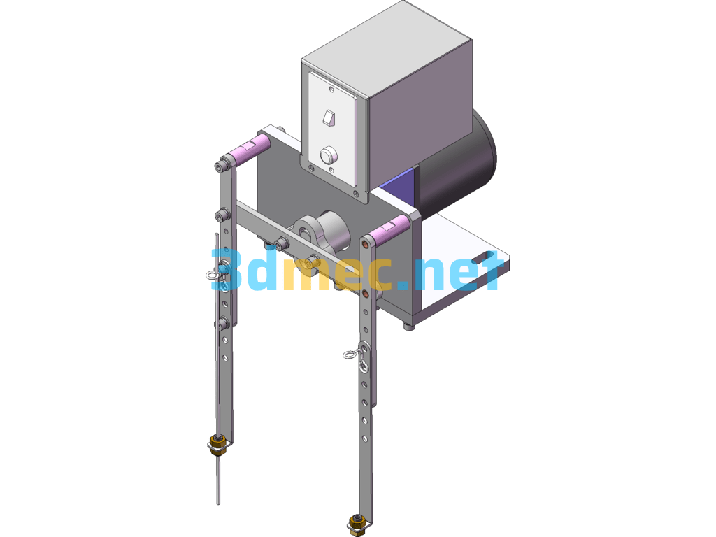 Mask Ear Strap Swing Mechanism - 3D Model SolidWorks Free Download